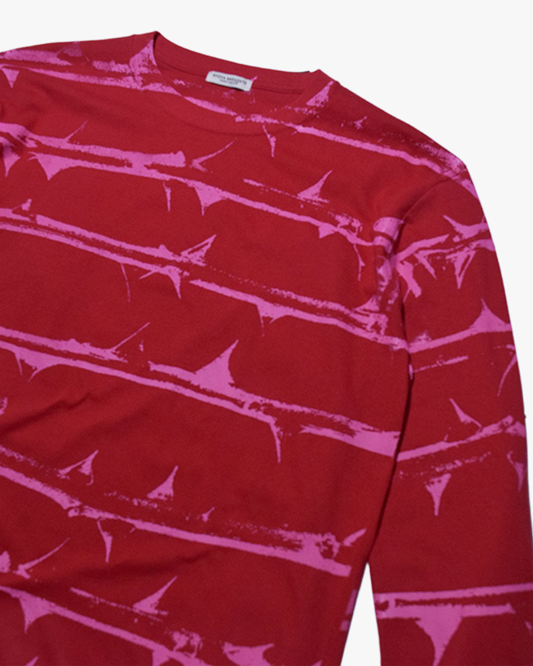 KAZOKU border L/S Tee -家族- (red)