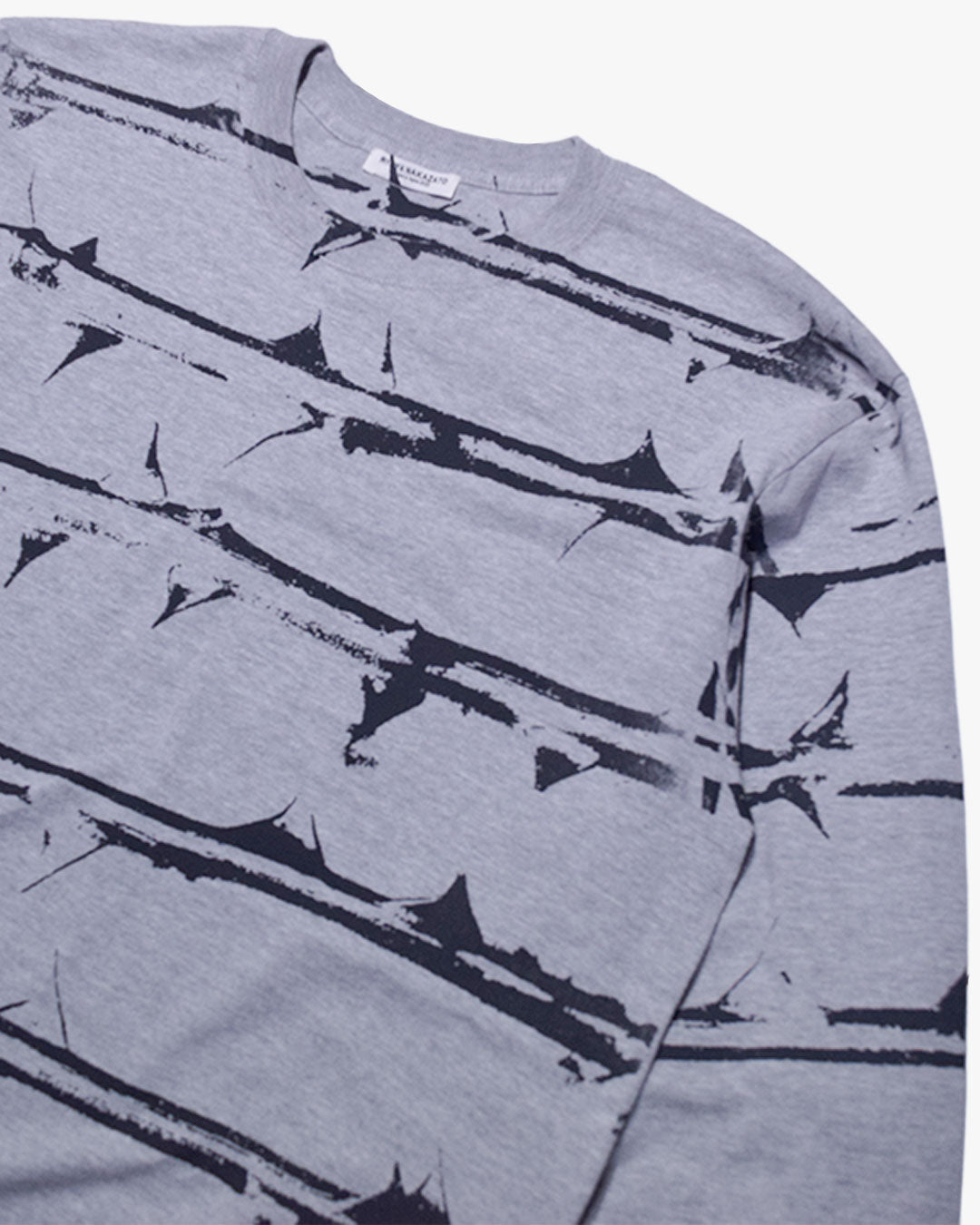 KAZOKU border L/S Tee -家族- (gray)