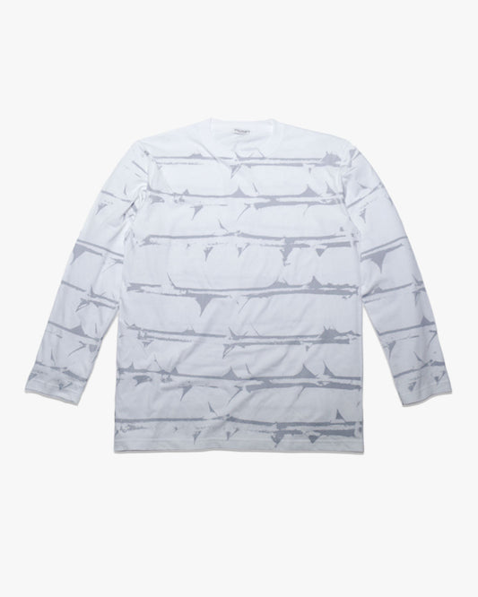 KAZOKU border L/S Tee -家族- (white)
