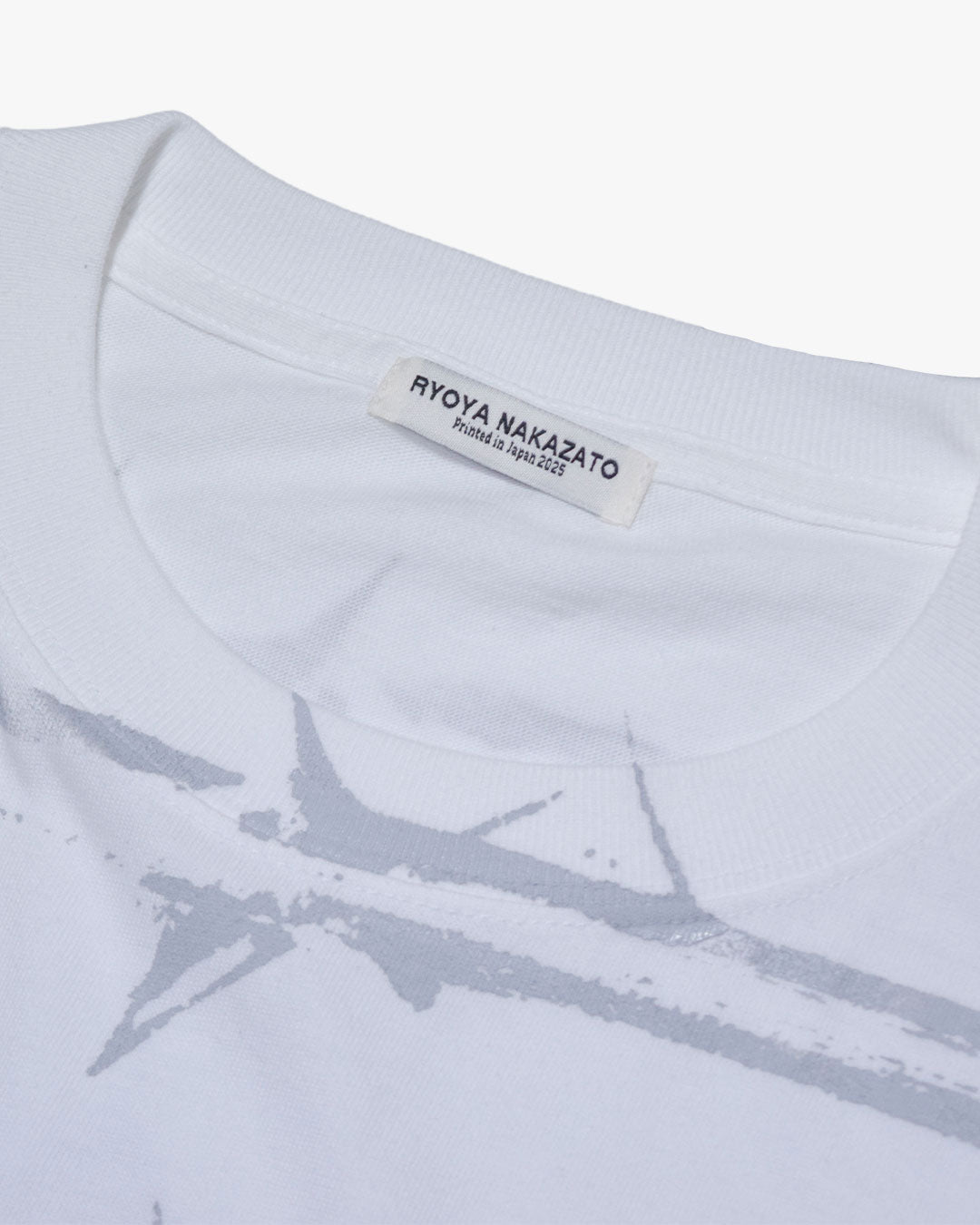 KAZOKU border L/S Tee -家族- (white)