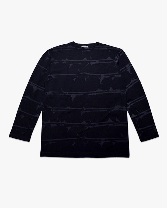 KAZOKU border L/S Tee -家族- (black)